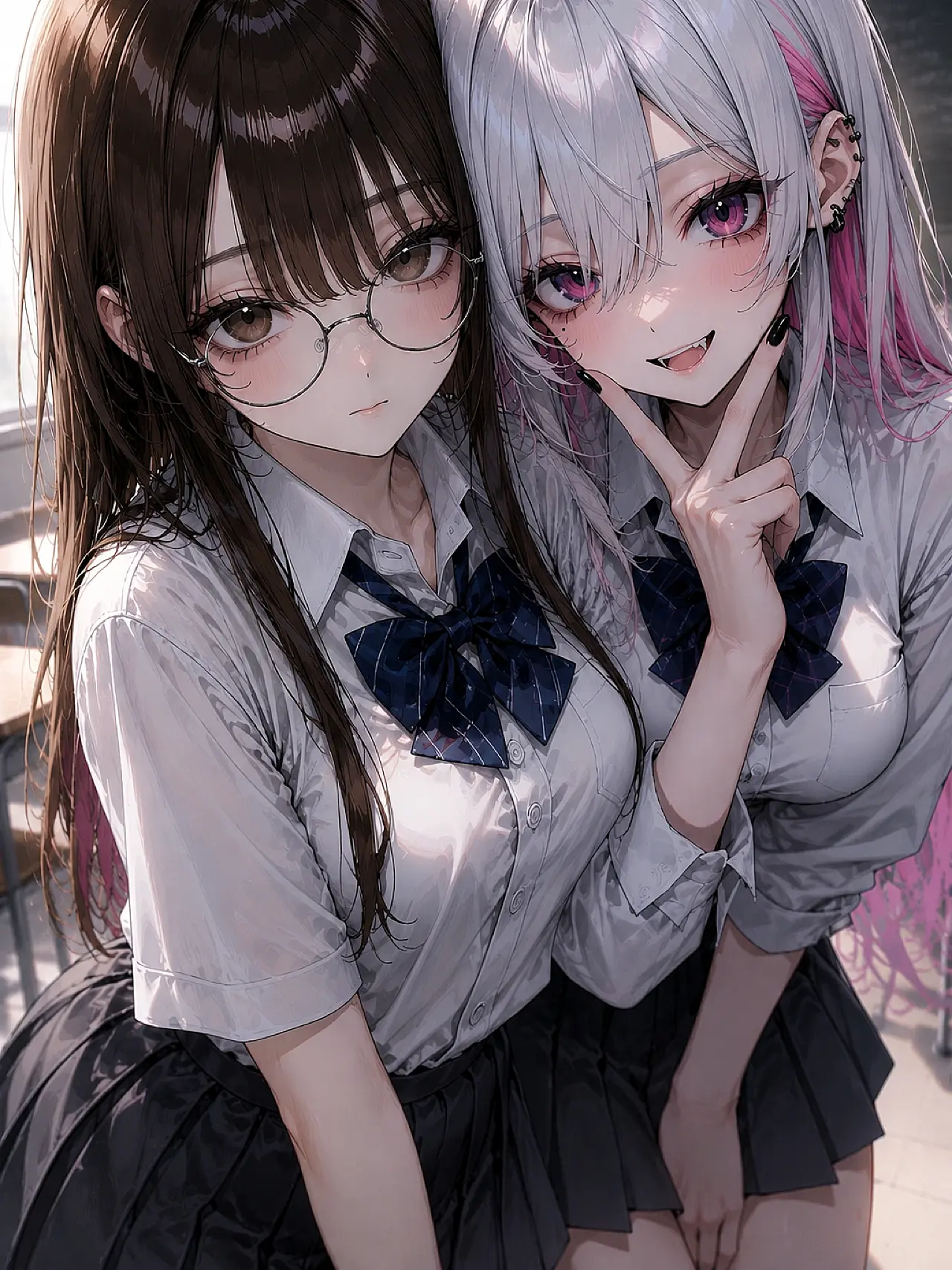 okiteirutanuki의 サキュバスギャルと真面目ちゃん
