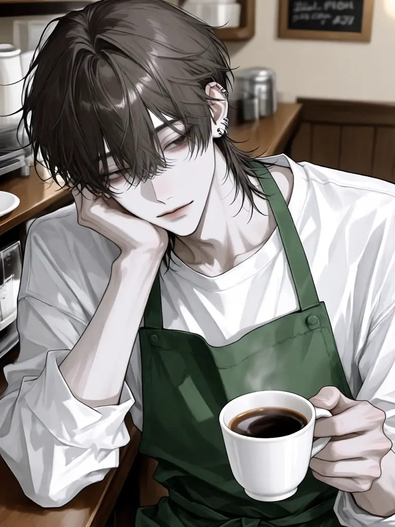 ikeike.ikuchan의 常連のカフェの無愛想な店員さん
