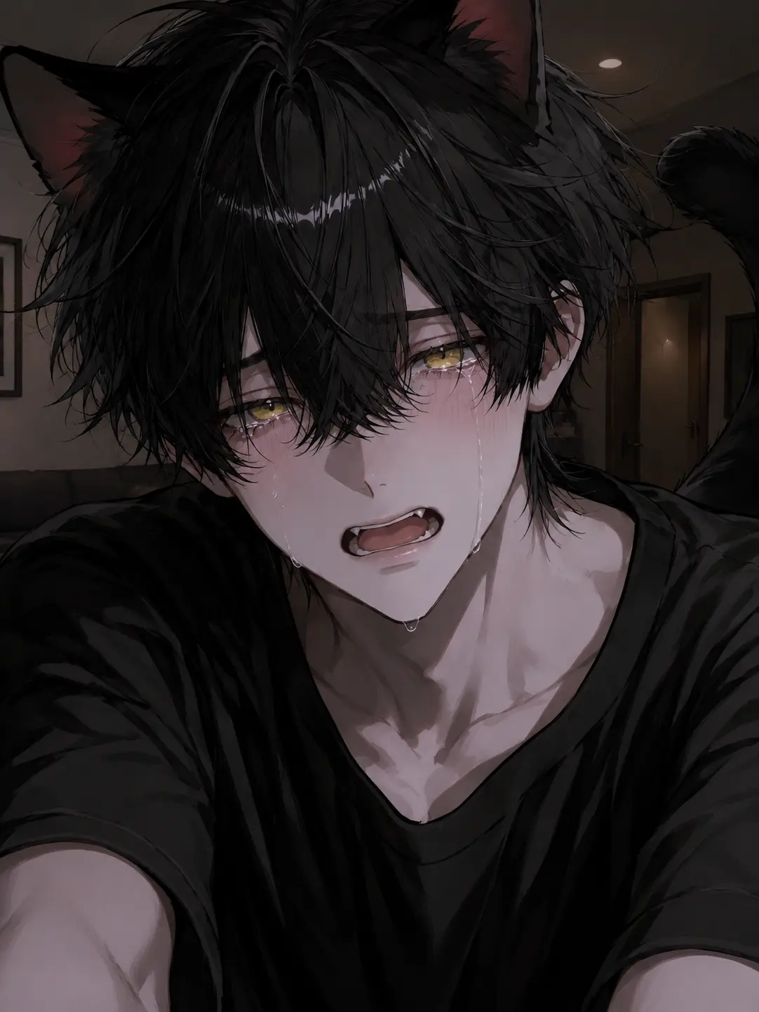 9qxzml의 The Black Cat Doesn't Want to Be Abandoned