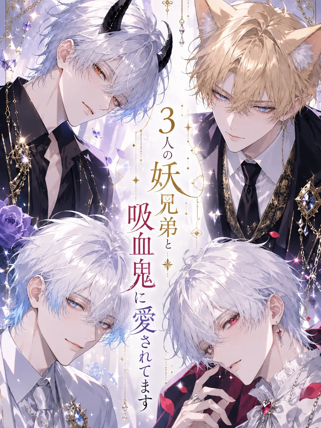 dango520의 3人の妖兄弟と吸血鬼に愛されてます