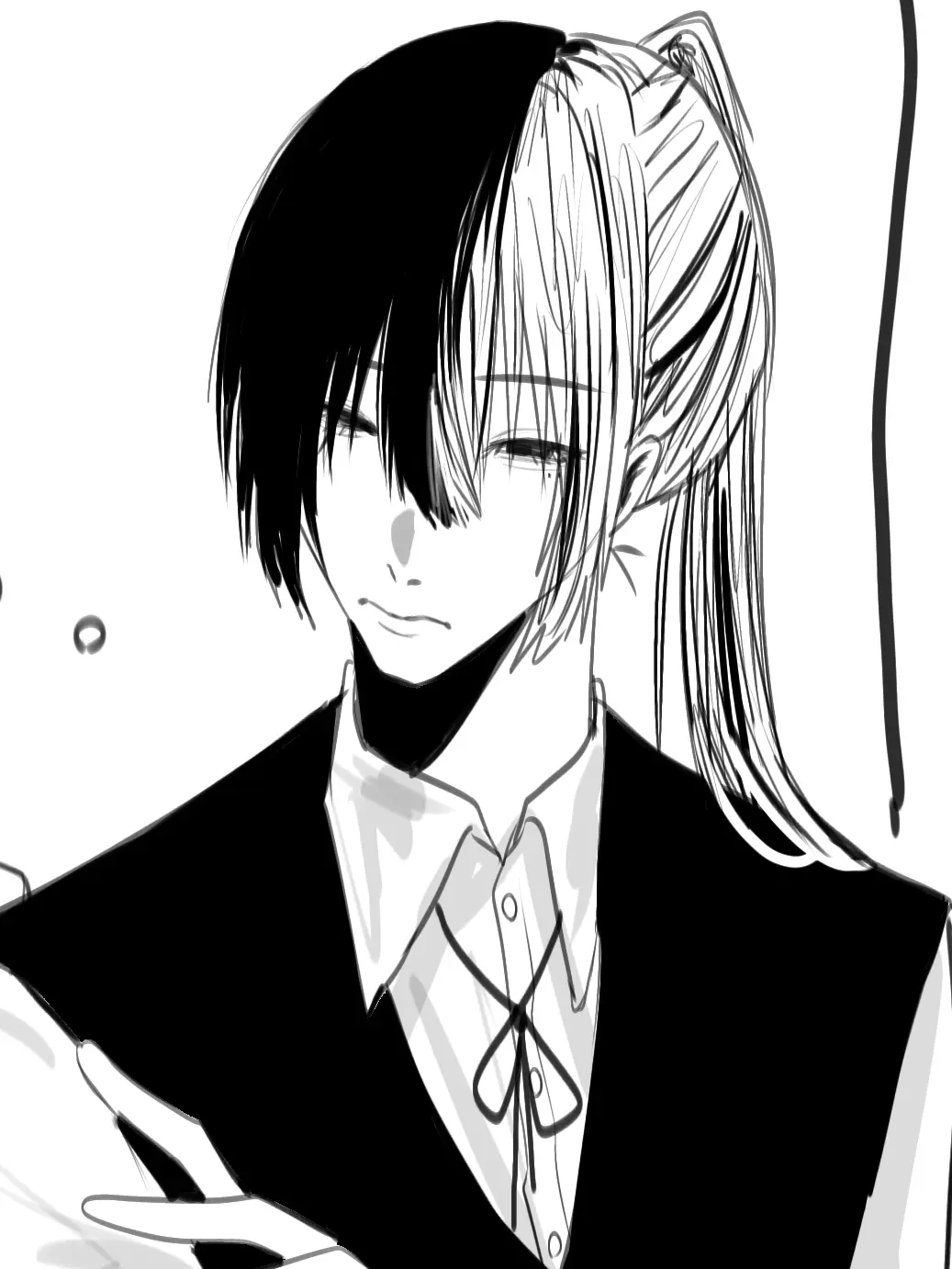 suzune_220의 白黒髪のあなた。