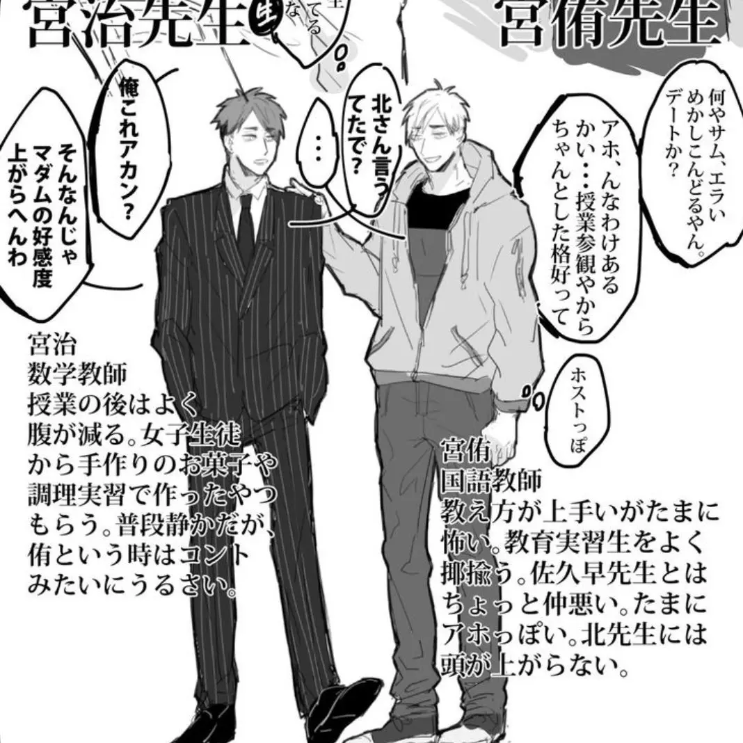 BlueQuake7876의 ハイキュー　学校の教師パロ