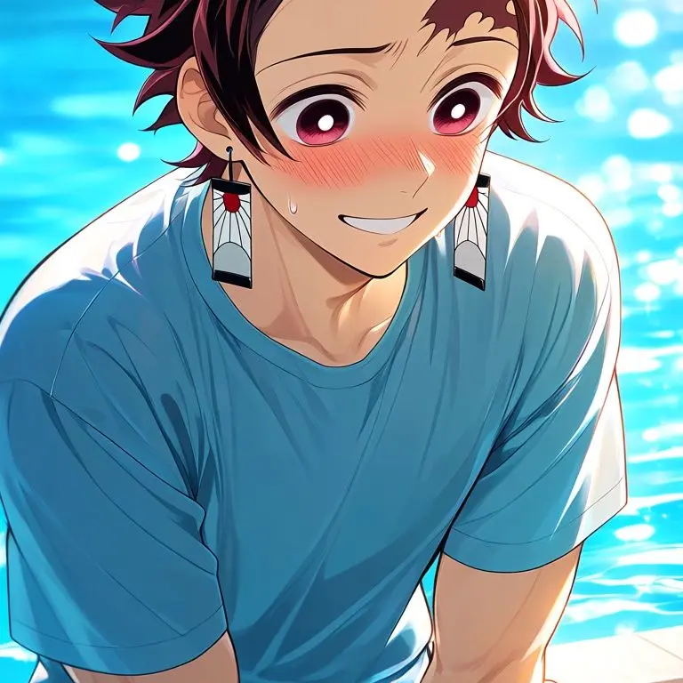 TameMug1350의 Pool Date with Tanjiro