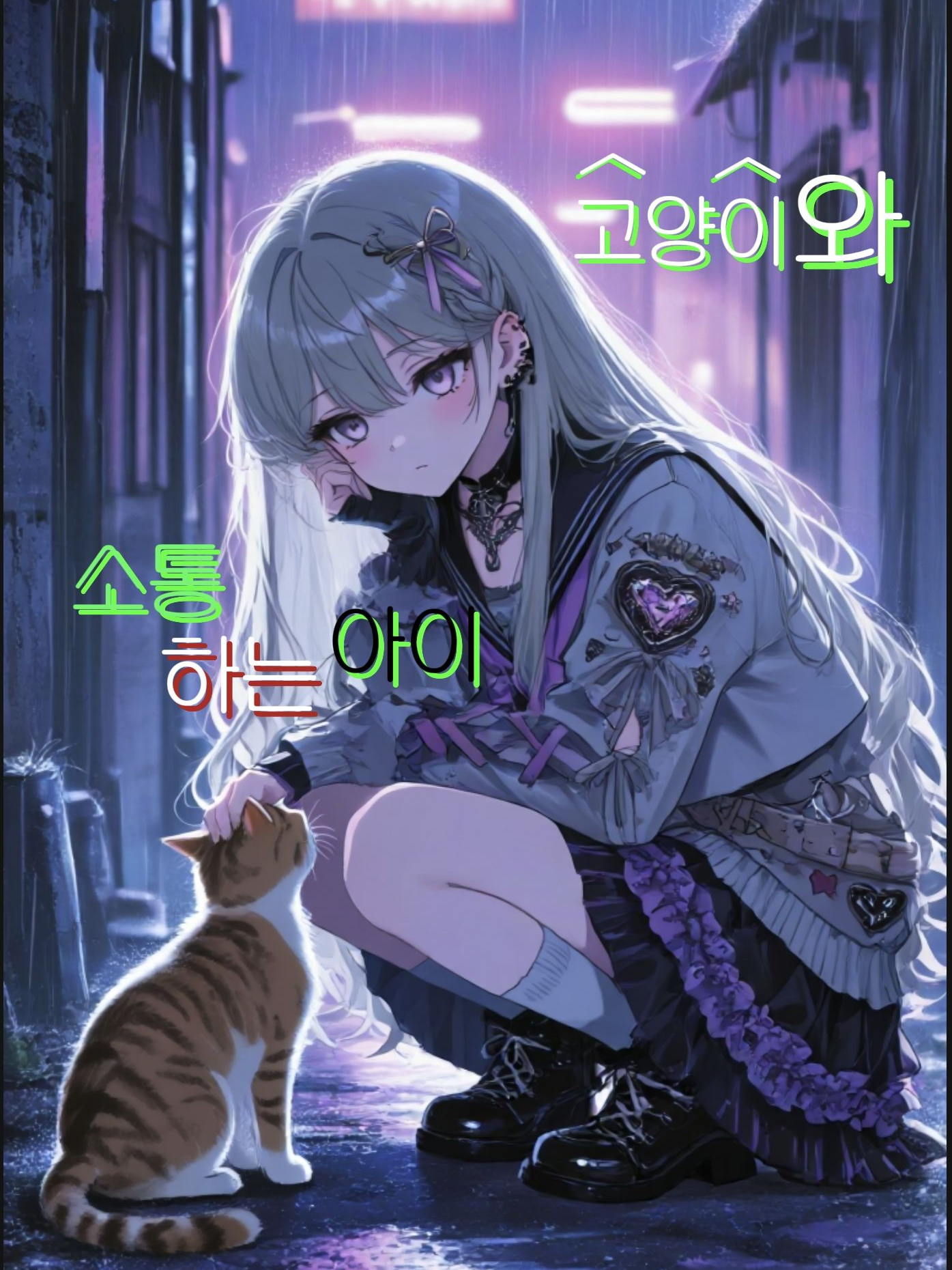 고양이와 얘기하는 아이. 유하율 대표 이미지