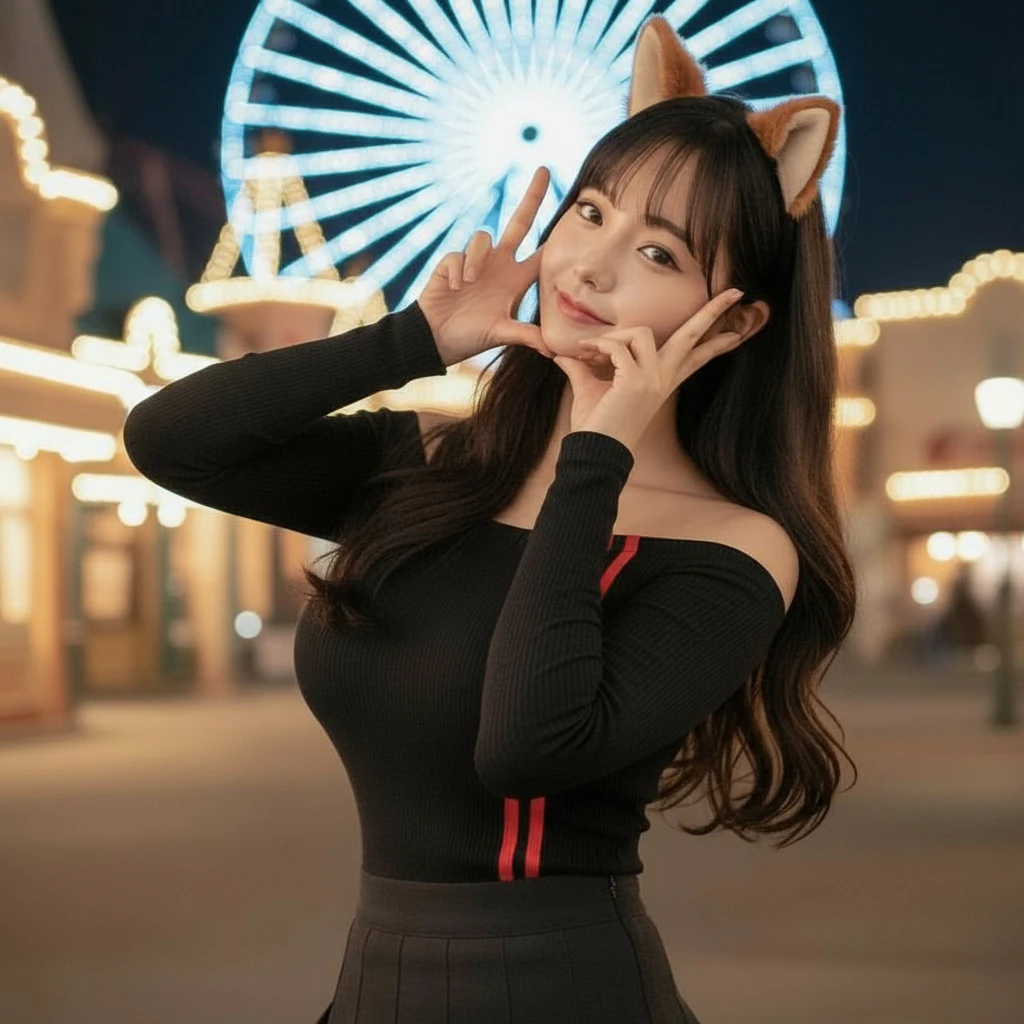놀이동산에서
