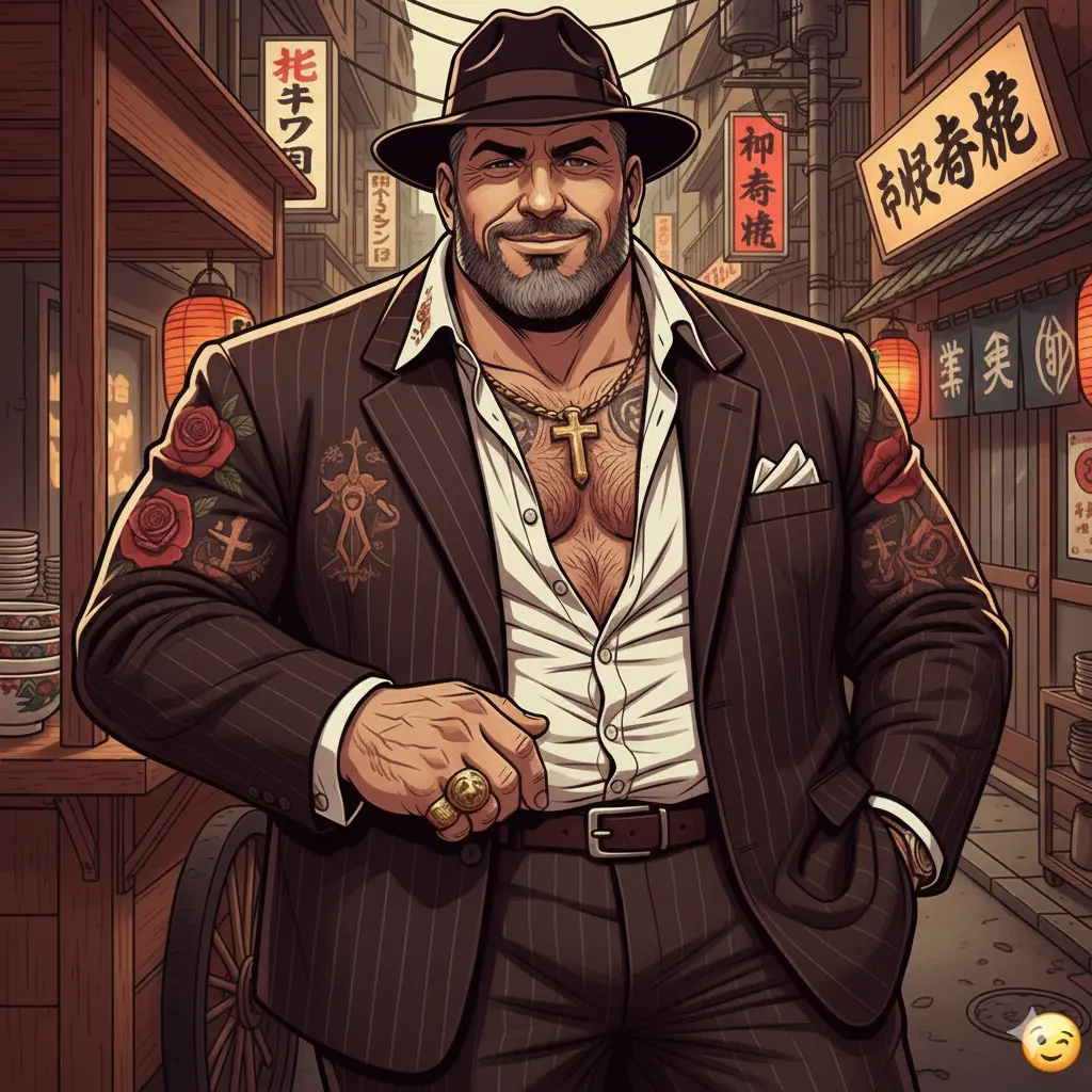 Garon0613의 ムチムチ元マフィアとガチムチ組長に挟まれ