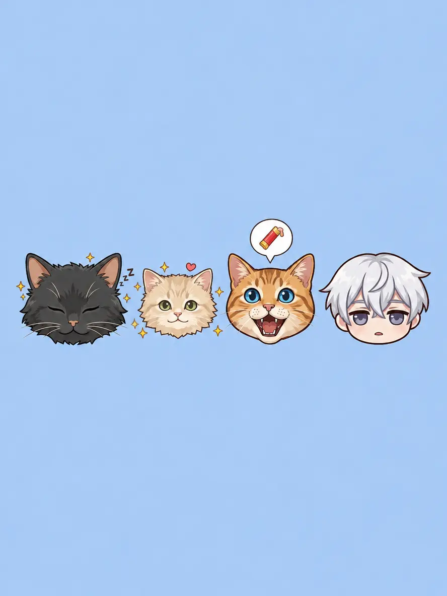 custardcat의 고양이와 고양이 같은 소년.