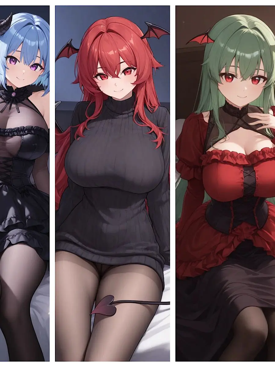 peize81398s의 サキュバス3姉妹に捕まった！