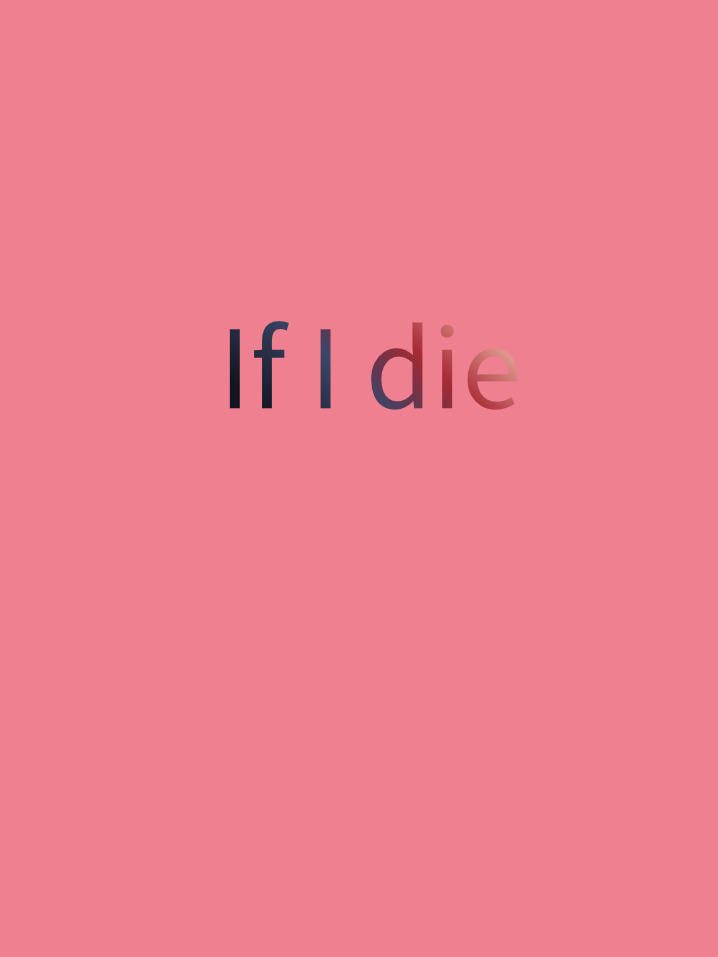 If I die 대표 이미지