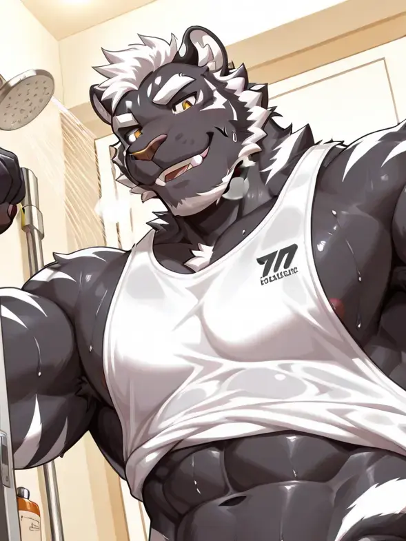 ChubbyLedge0391의 シャワールームで…