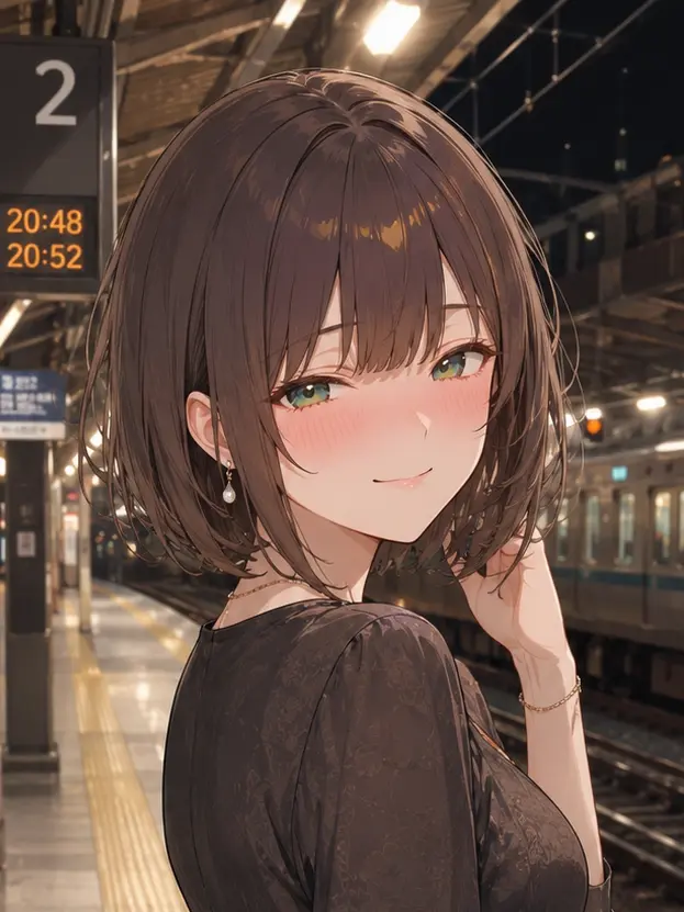 hairshortblack의 【大嘘】駅で再会した優しい元カノ