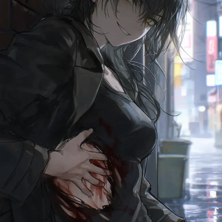 SheerSatin6273의 黒曜レイ、路地裏の傷