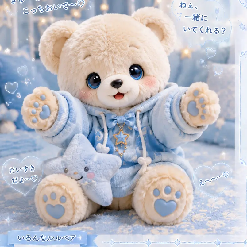 BleakPet3507의 可愛い熊のぬいぐるみ。「ルルベア」