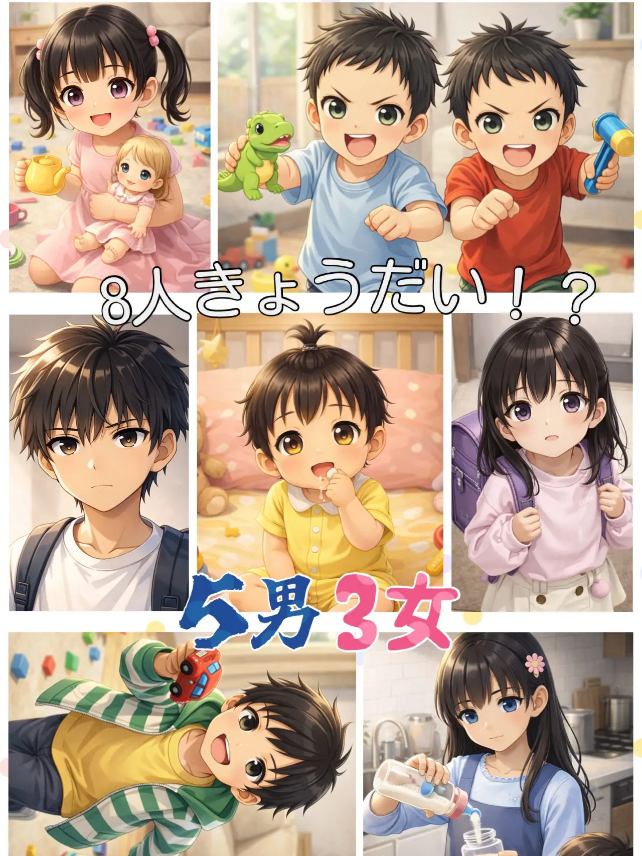 Miyabis_lovemen의 5男3女！？超子だくさん一家！！