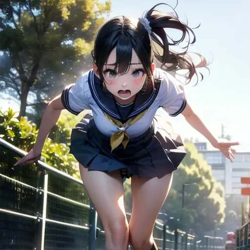 AntsyDoor9583의 正面から女子高校生にぶつかられた。