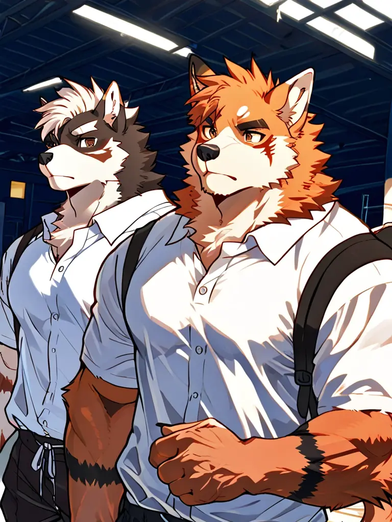 LovelyRule8351의 イヌ科獣人陸上部の雄３人のバトンが重たい