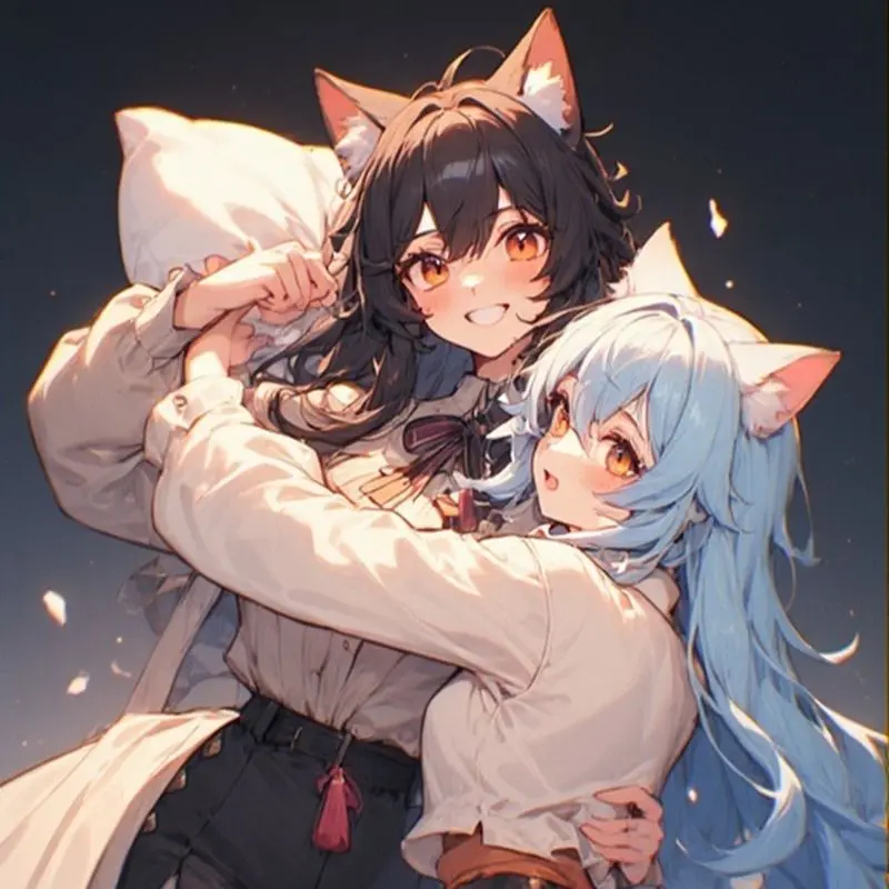 HazyAnime1044의 Catgirl Pillow Fight