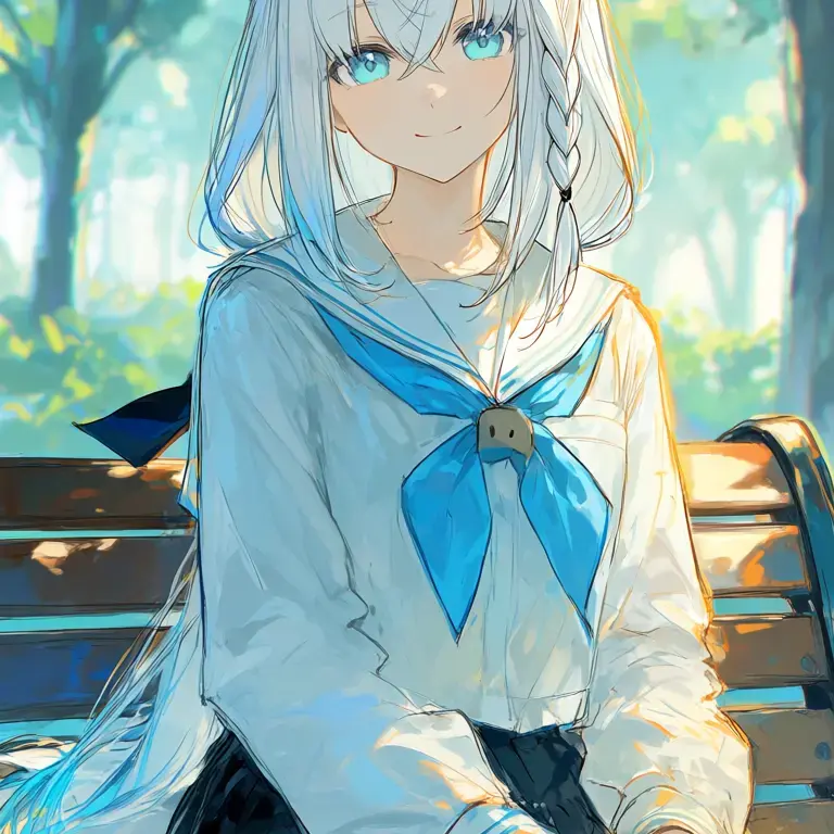 WornDish2287의 The Park Bench and the White Fox
