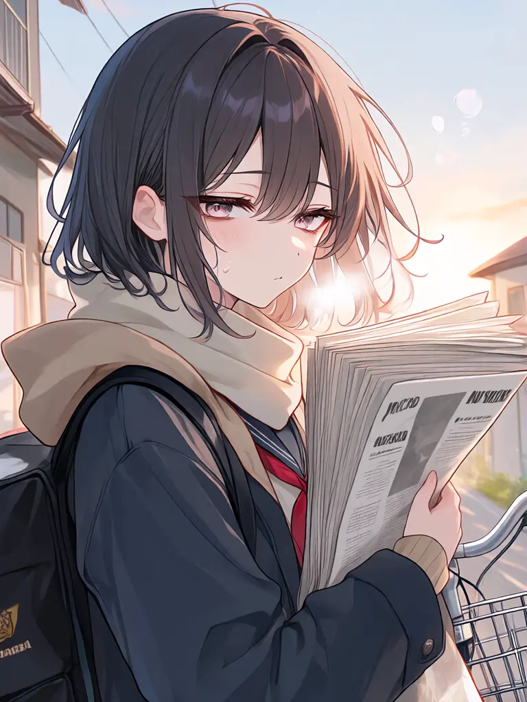 nemurira0000의 新聞配達の女の子