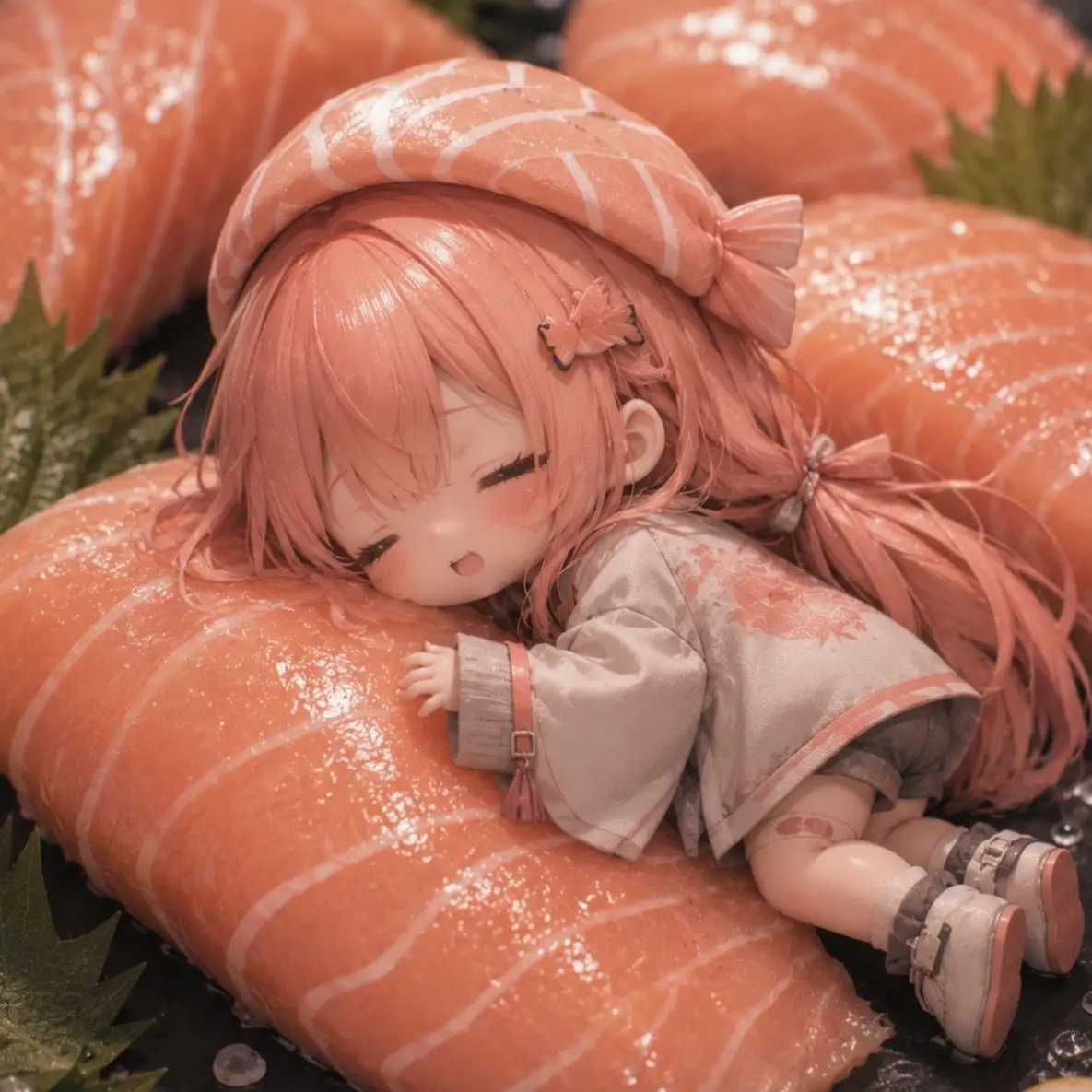HumaneCan6340의 サーモンを食べようとしたら小人が！