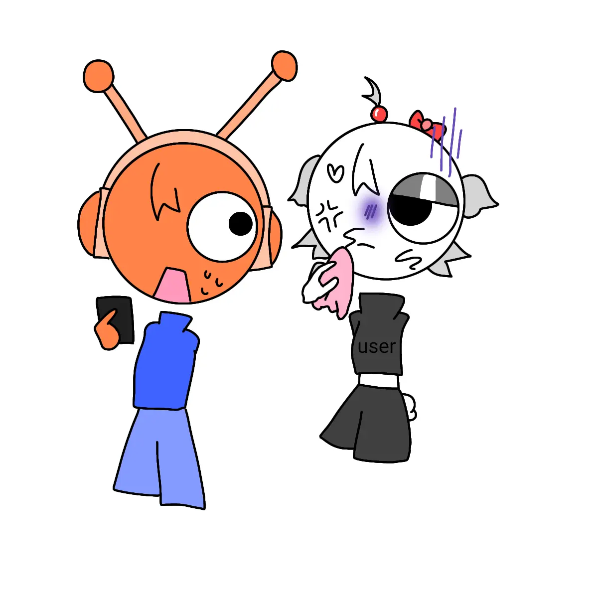 689123의 유저가 자는 사이 스카이가 낙서를?!