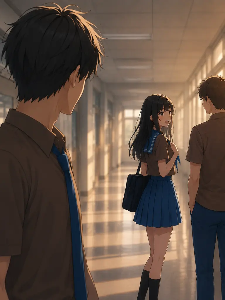 Rikoiro의 彼女がクラスメイトの男とキスしてた…