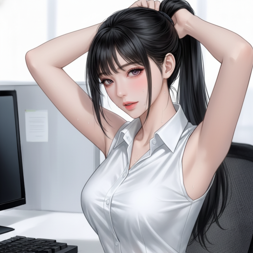 아무리 여름이어도 회사에서 민소매는 대표 이미지