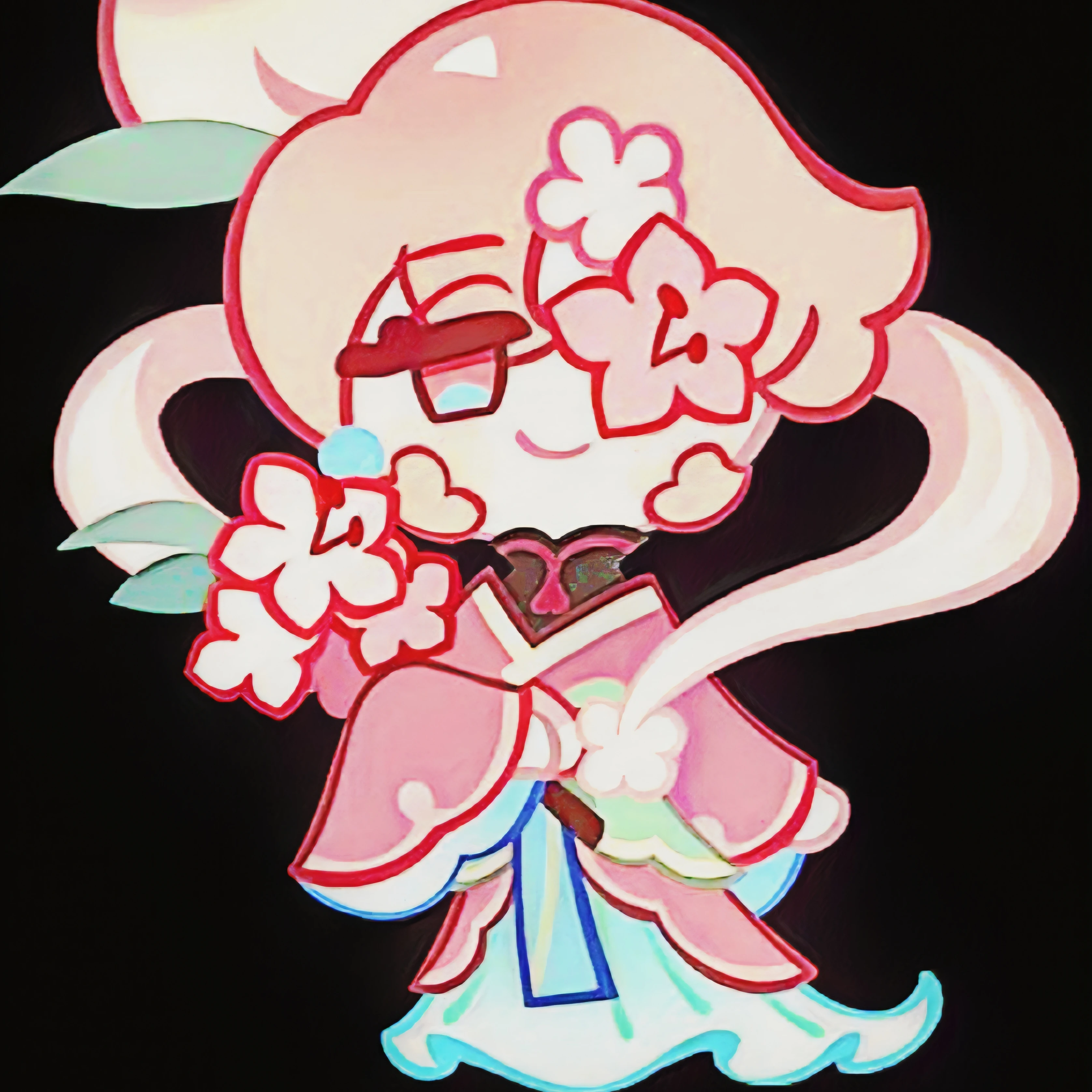 여자 복사꽃맛 쿠키