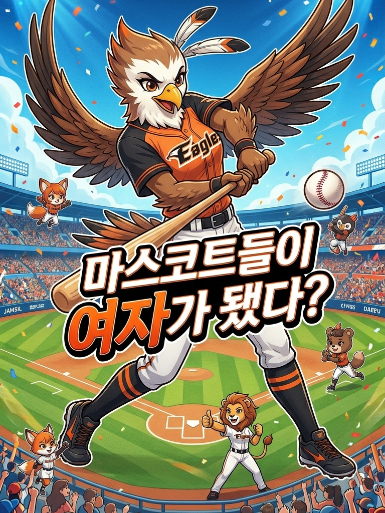 야구 마스코트들이 다 여자가 되었다? 대표 이미지