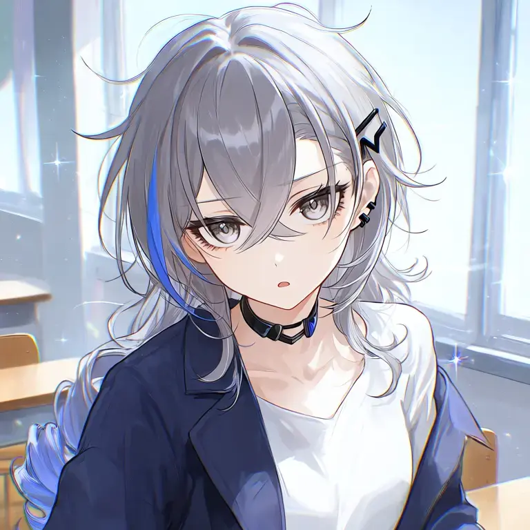 Legend-of-Sibadog의 Youth with My Silver-Haired Wolf Cut Childhood Friend