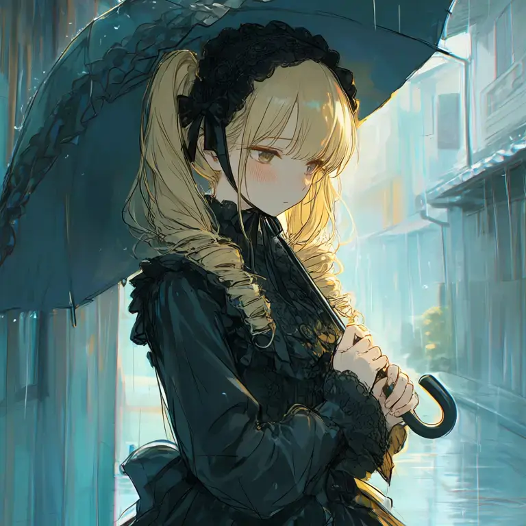 RigidSquid1536의 鉄壁フリルと雨宿り