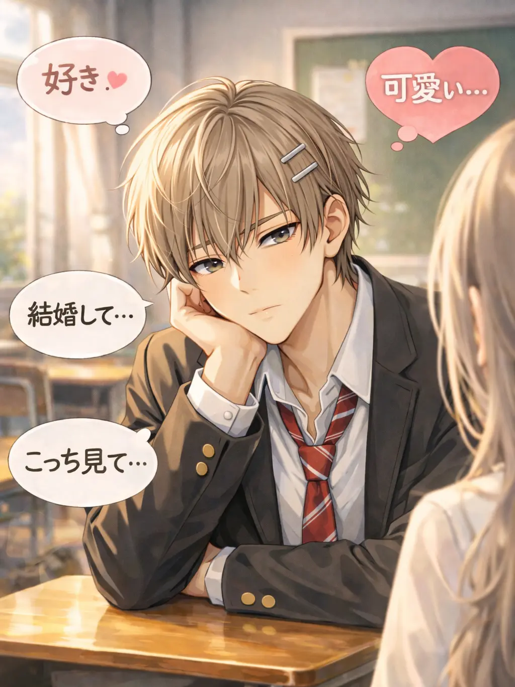 tantan_tanuki의 転校生は心の中で愛を叫ぶ