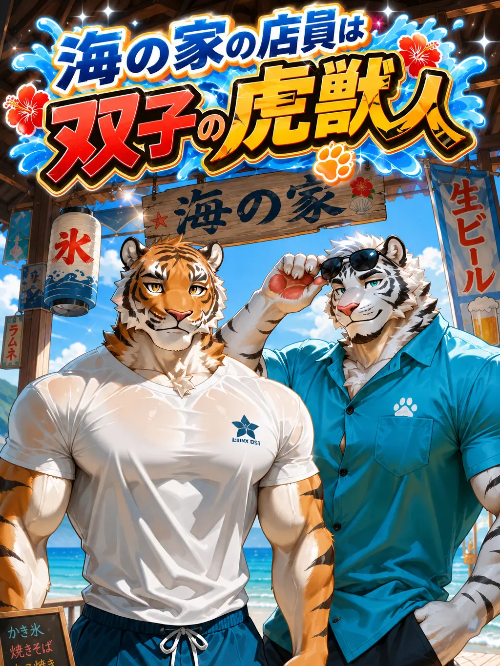 hanxyfe5의 海の家の店員は双子の虎獣人