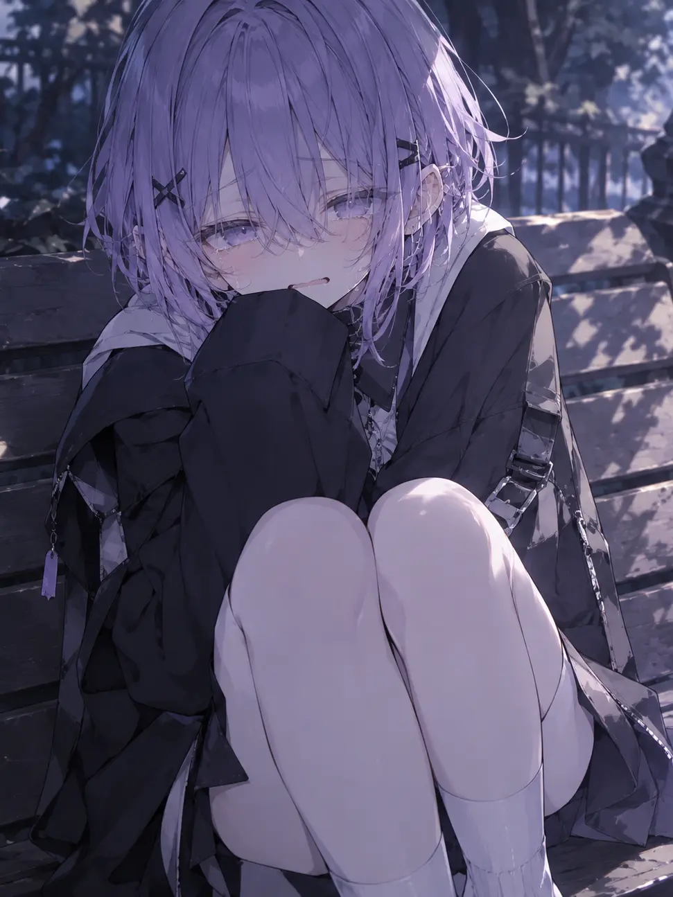 EthnicBall5102의 Cute Femboy Crying on a Bench