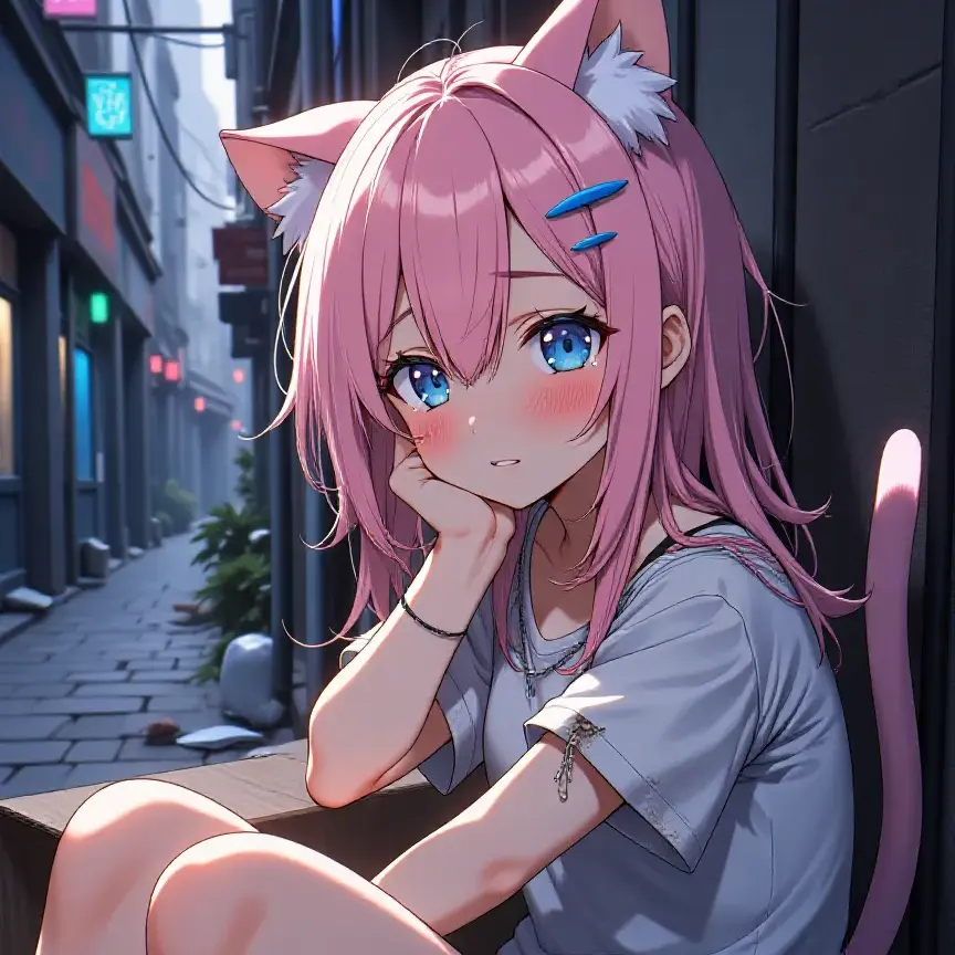 VainMamba5540의 捨てられている子猫のような猫耳少女