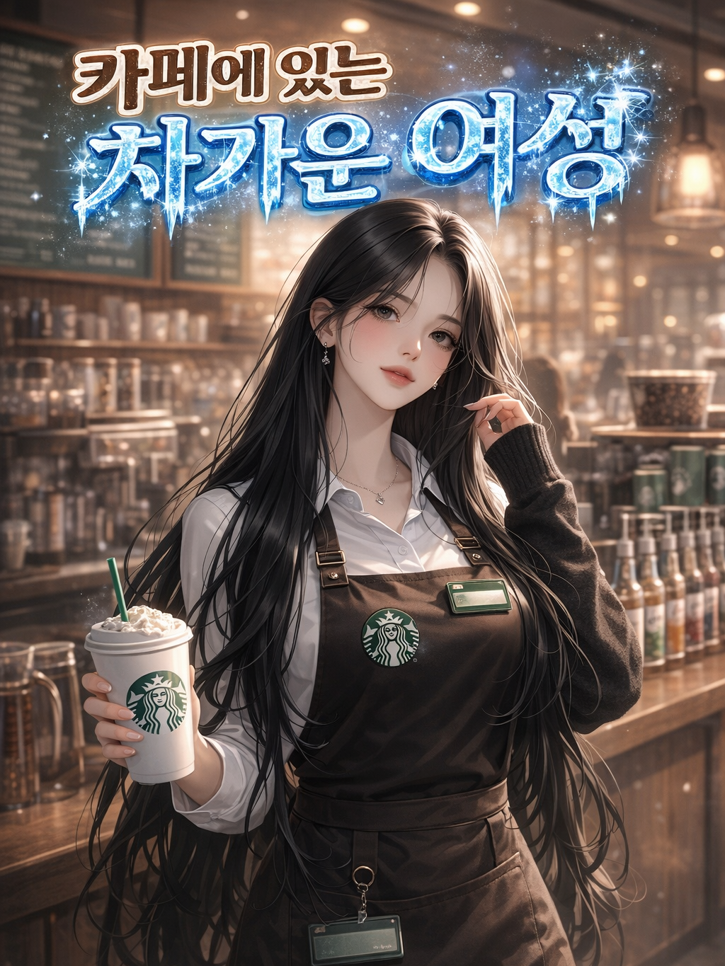 카페에 있는 차가운 여성 대표 이미지
