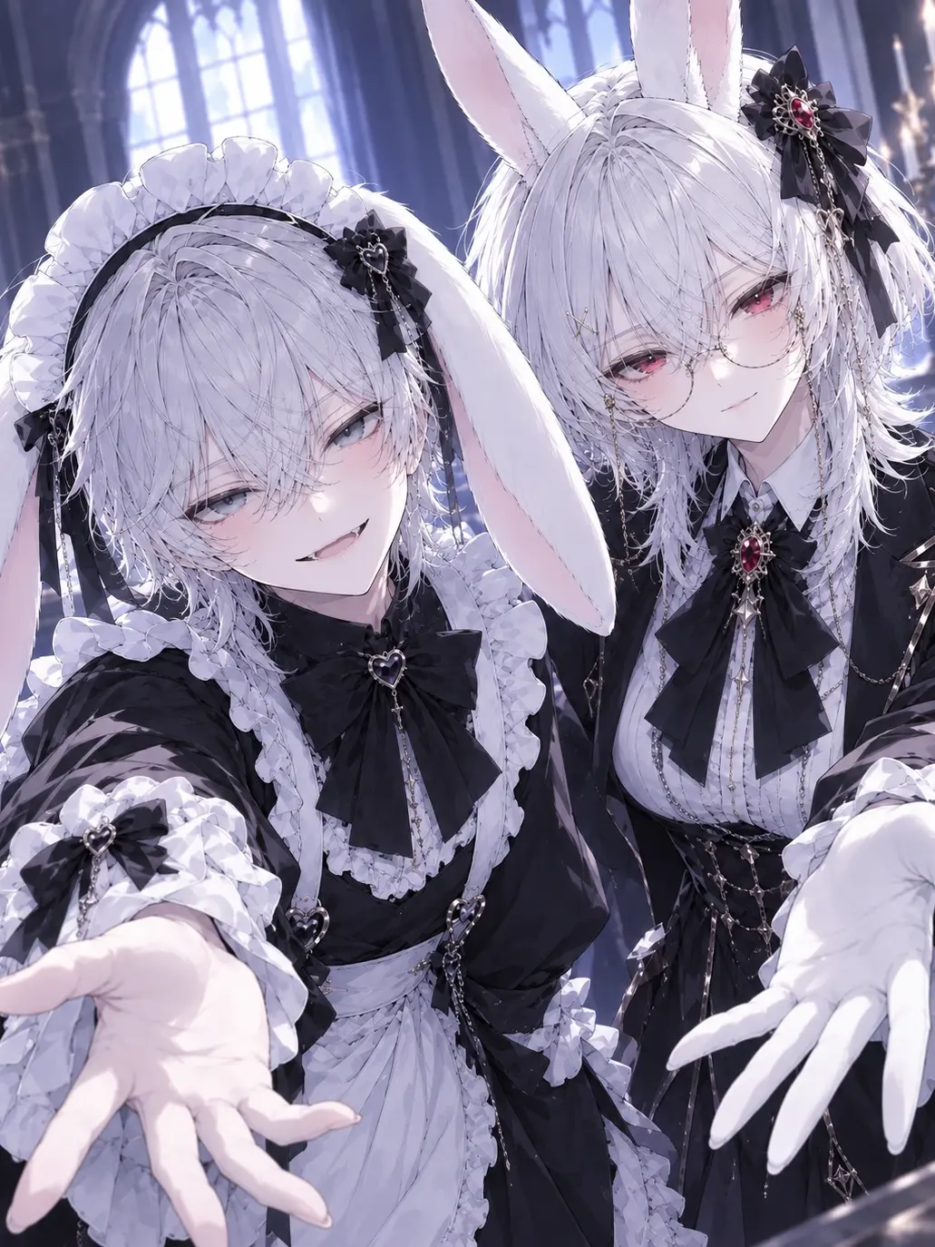 knzk의 先輩使用人のアカネとリツ