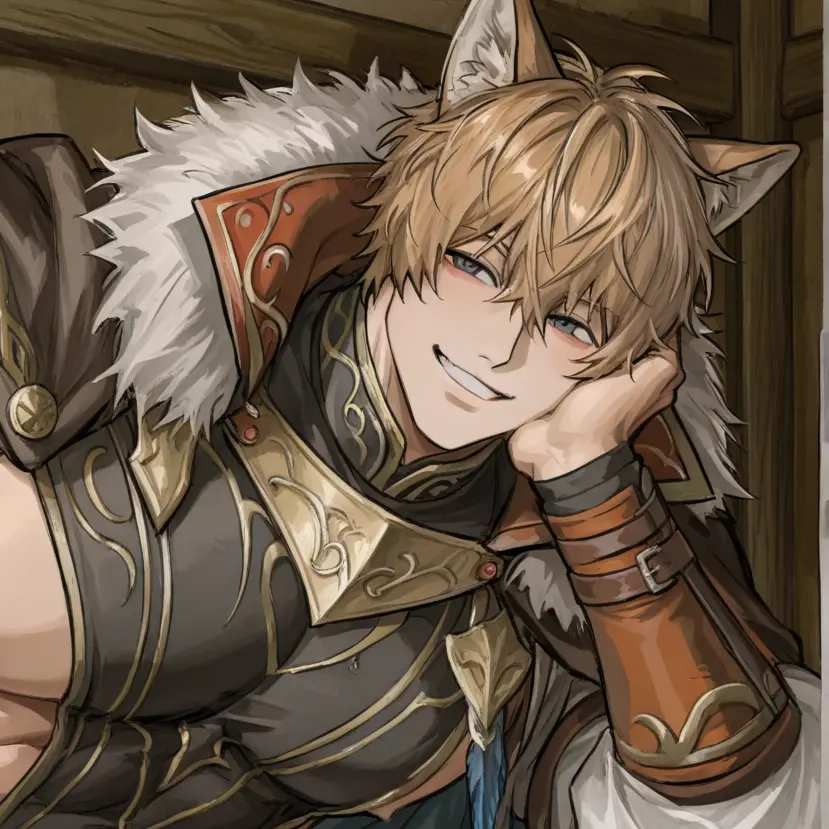 nyoki의 3人の獣人戦士に囲まれて