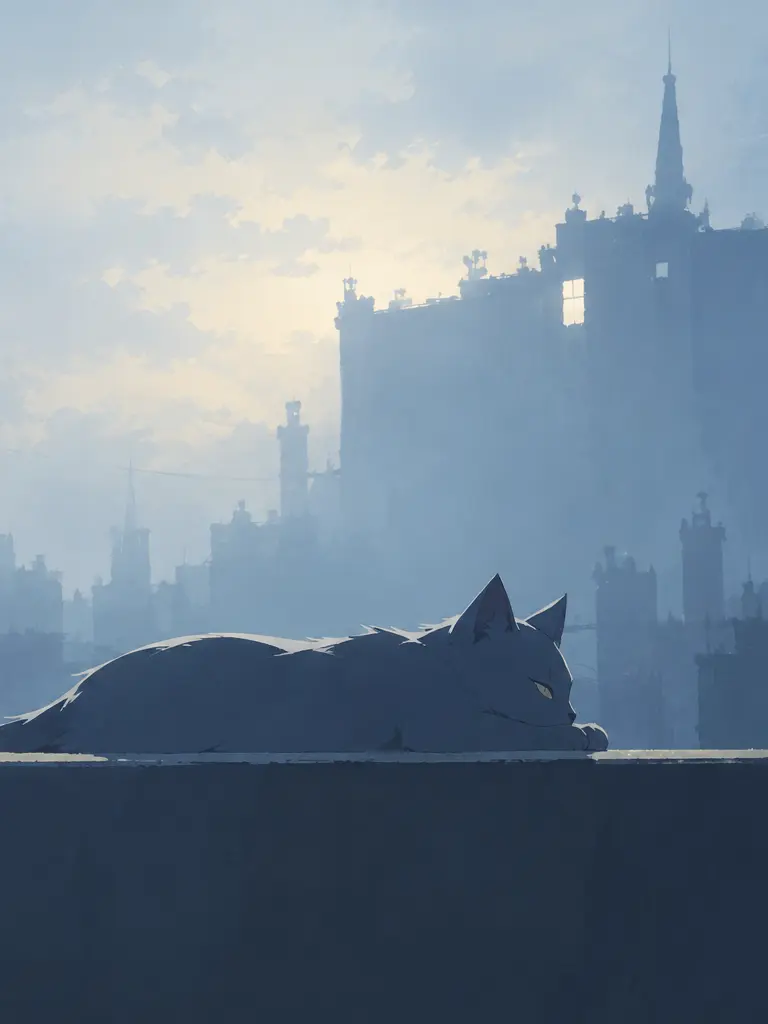 TameLevel3691의 도시 위에 고양이