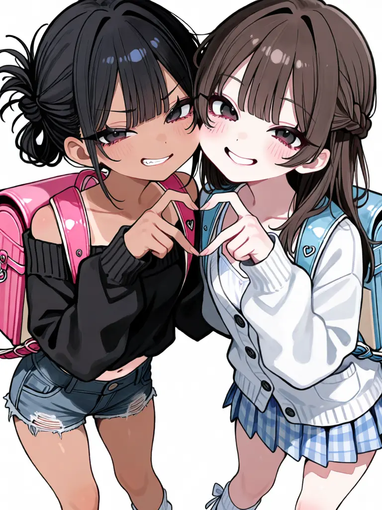 smokingMan014의 同じクラスの黒ロリと白ロリが積極的すぎる