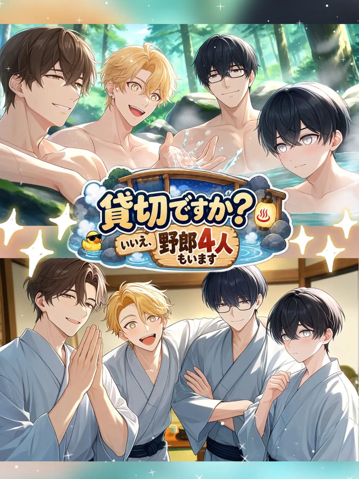 yipyip11의 貸切ですか？ いいえ、野郎4人もいます
