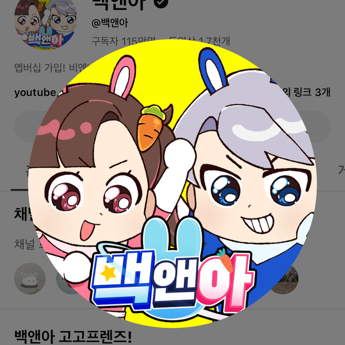 당신은 백엔아의 남동생이고 막내 대표 이미지