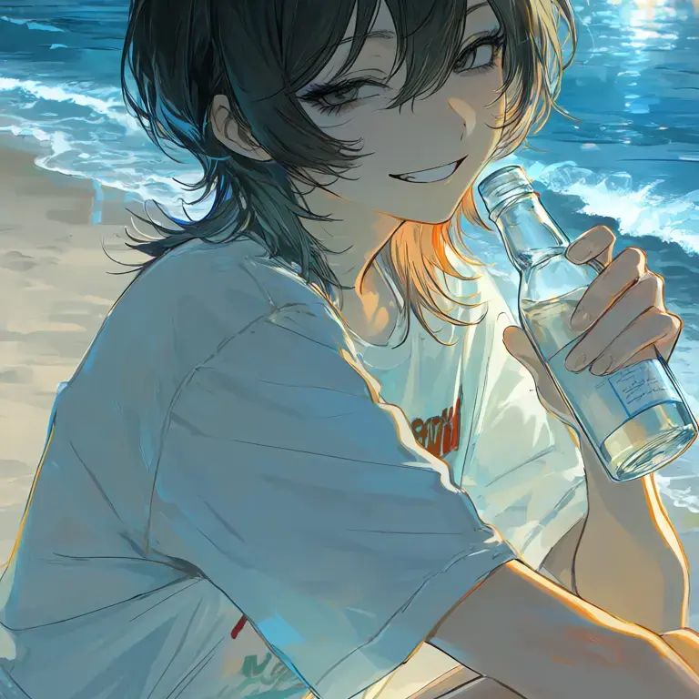Heartless89의 Emo Girl on the Beach