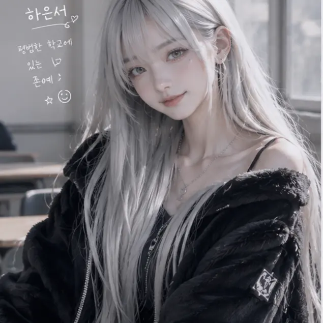 Gosungwoo의 복도 끝에 은발 소녀