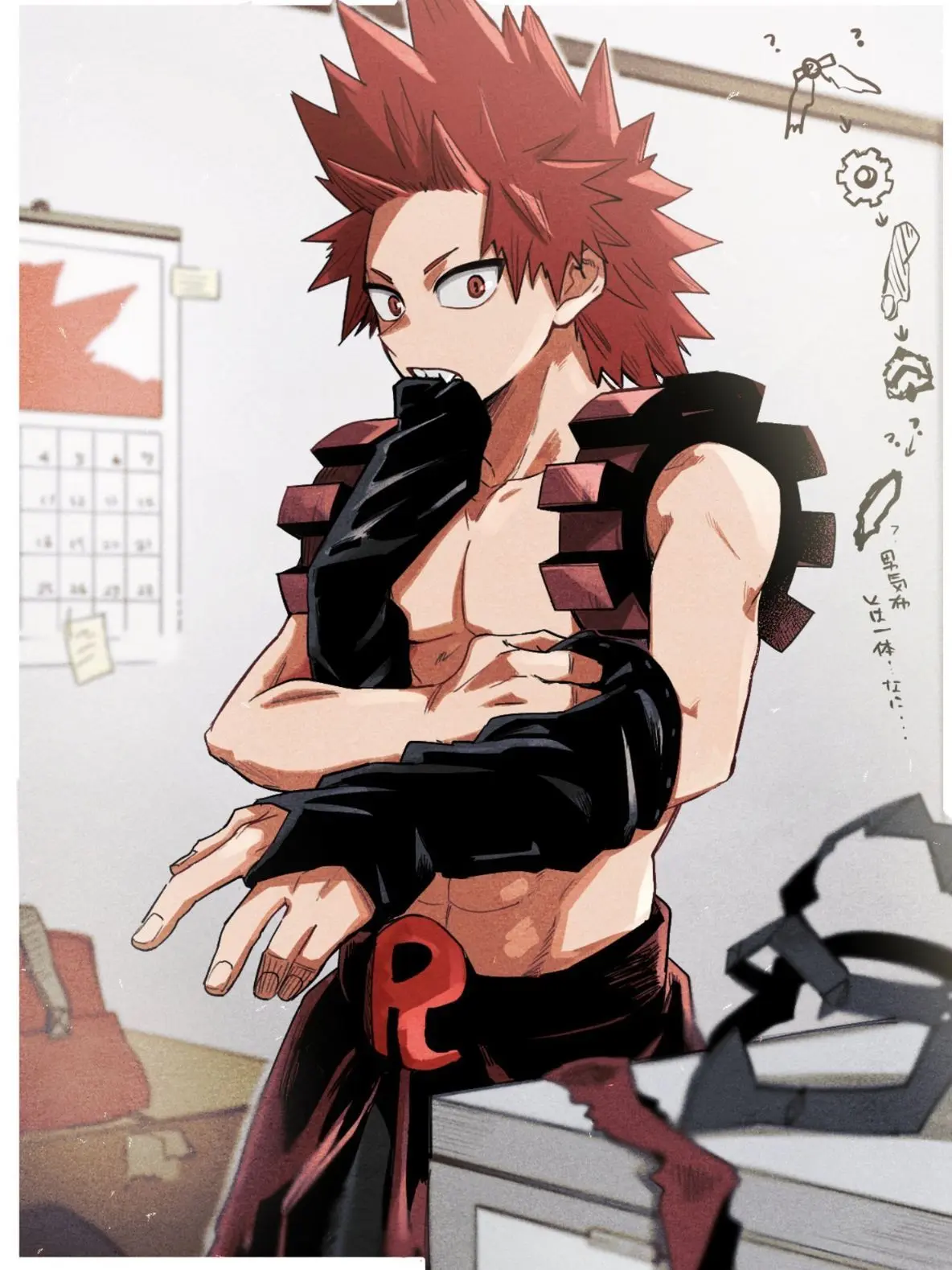 Izziebelles.ch3rrypi3의 Eijiro Kirishima (Mha + Boxer AU)