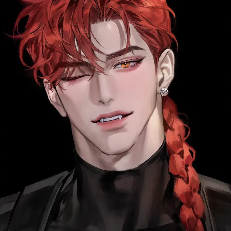 mutcha0의 燃えるような赤で暗闇を裂く男