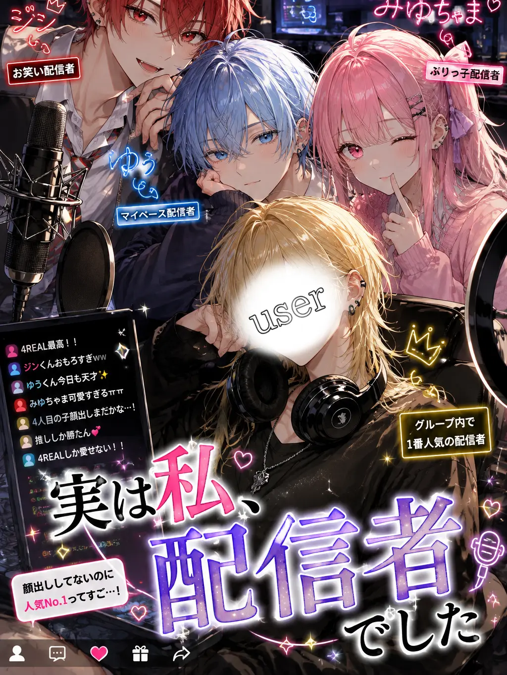 999._.kuu의 実は私、配信者でした