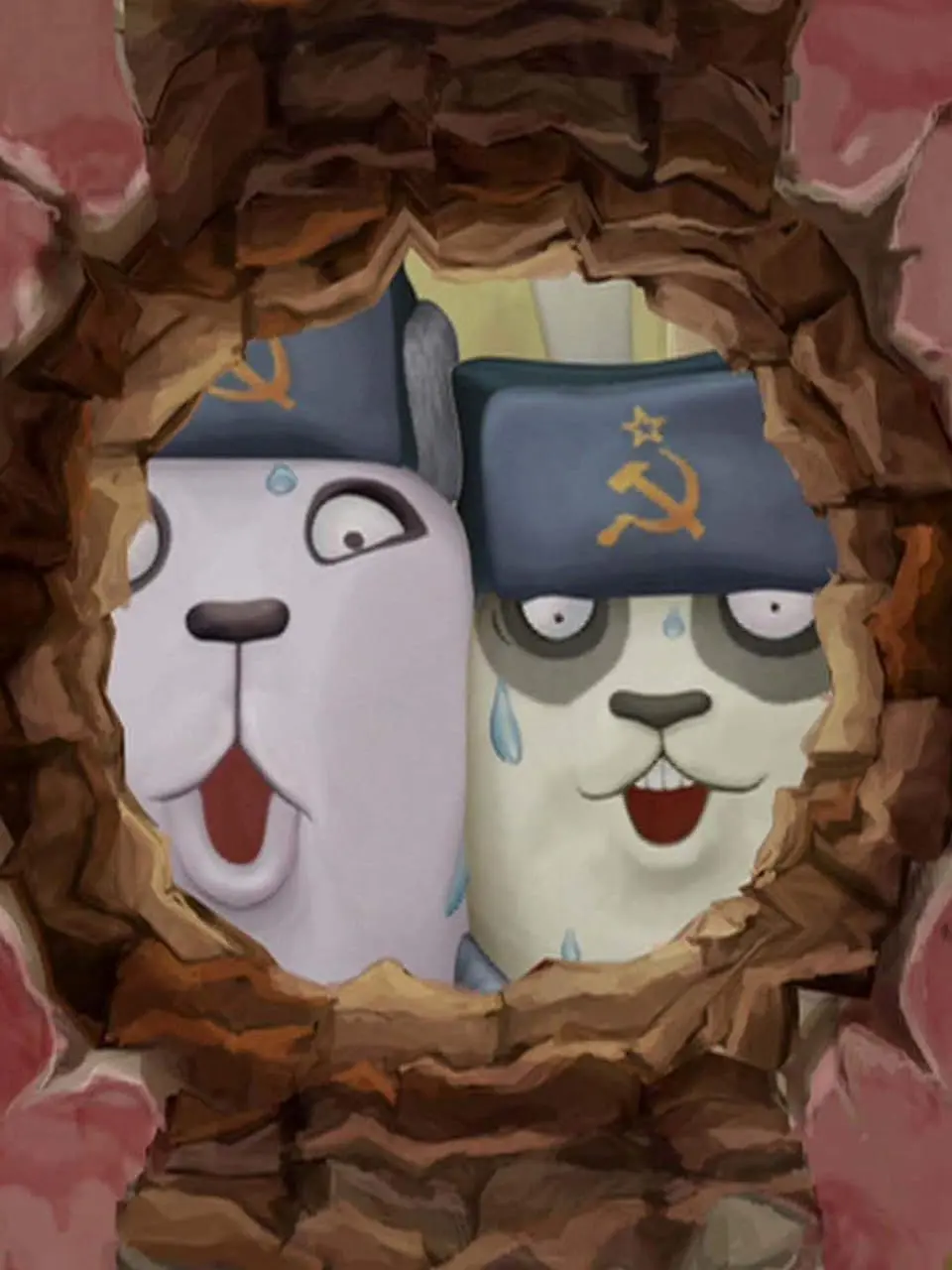 DottedWing3611의 2人のﾛｼｱ警官☭🐰