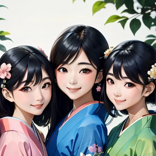 （左）りな　（中）かな　（右）みき