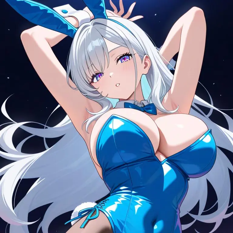 OliveFatty1593의 銀髪バニー妻はクールに跳ねる